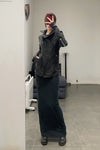 Boris Bidjan Saberi WDRESS2 Series Long Dress Series WDRESS2 FTT00001-HEI Black